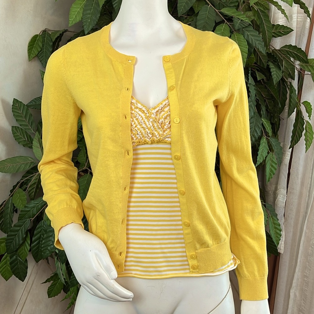 GAP RUFFLE CAMISOLE & CARDIGAN SET
